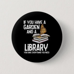Librarian Nerd and Gardener Gag Swag Button