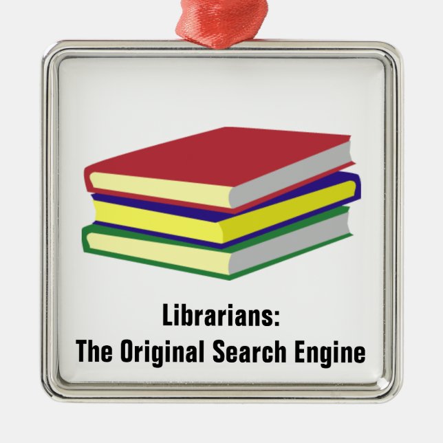 Librarian Original Metal Ornament (Front)