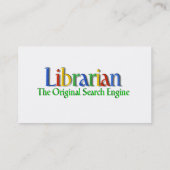 Librarian Original Search Engine Business Card (Back)