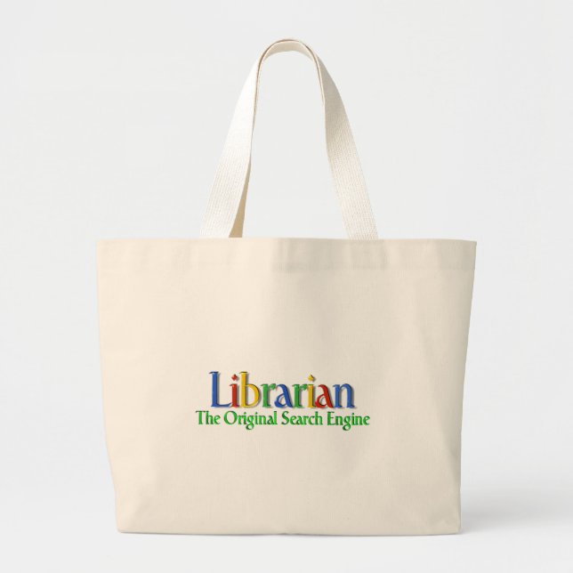 Librarian Original Search Engine Large Tote Bag (Front)