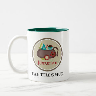 Librarian Personalized Gift Two-Tone Coffee Mug