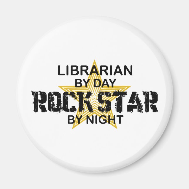 Librarian Rock Star by Night Magnet (Front)
