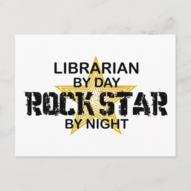 Librarian Rock Star by Night Postcard (Front)