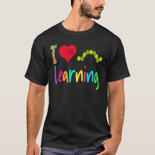 Librarian  Teacher I Love Learning Hungry Caterpil T-Shirt