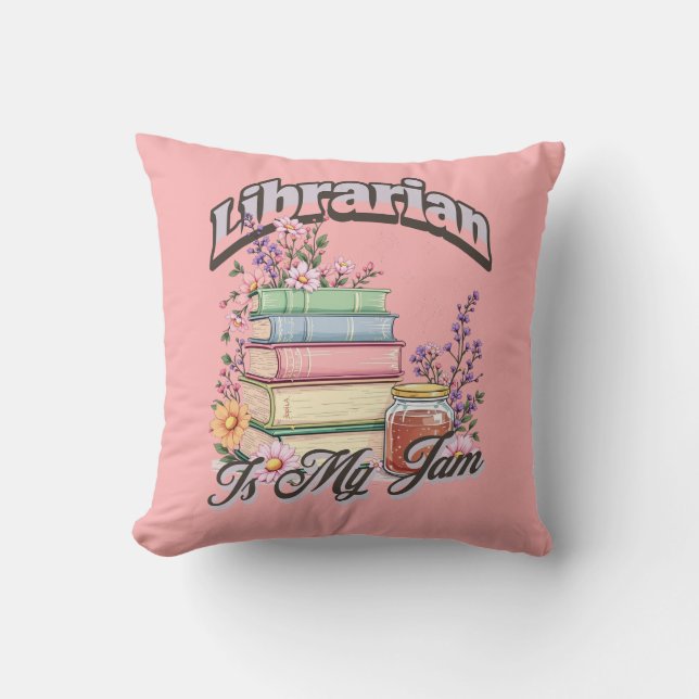  Librarian   Throw Pillow (Front)