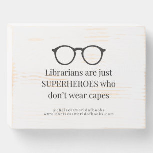 Librarian Wall ART Wooden Box Sign