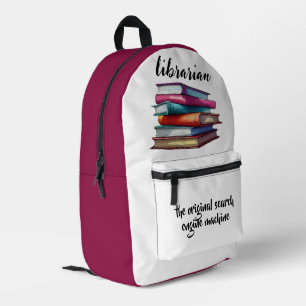 Librarian's Printed Backpack