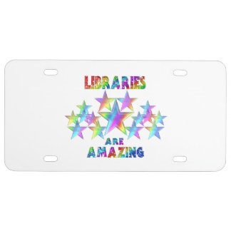 Libraries are Amazing License Plate