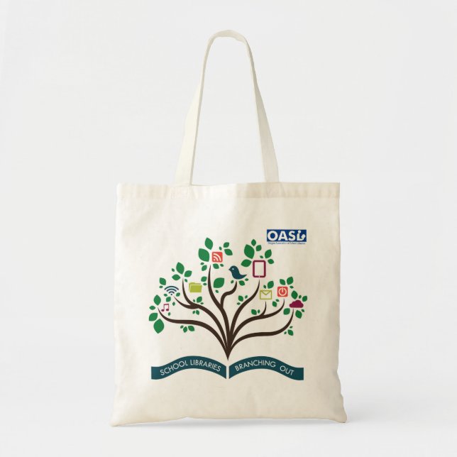 "Libraries Branching Out" Budget Tote Bag (Front)