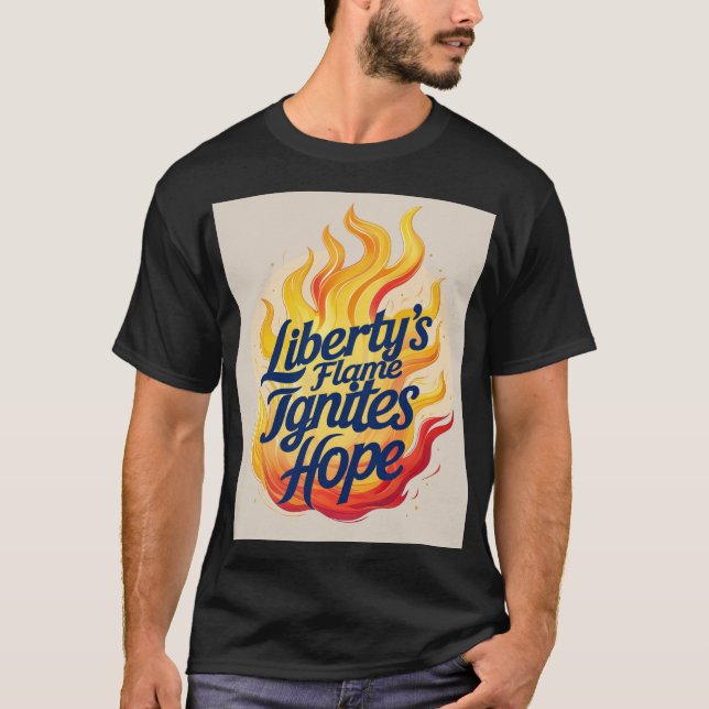 Librarty's flame ignites hope T-Shirt (Front)