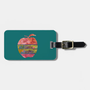 Library Apple Luggage Tag