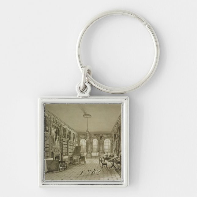 Library as Sitting Room, Cassiobury Park, c.1815, Keychain (Front)