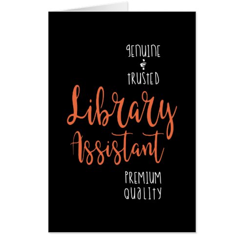 Library Assistant Genuine Card