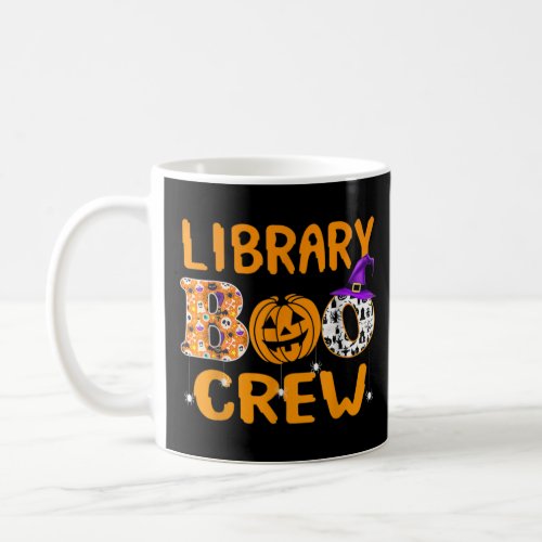 Library Boo Crew School Librarian Halloween   Coffee Mug