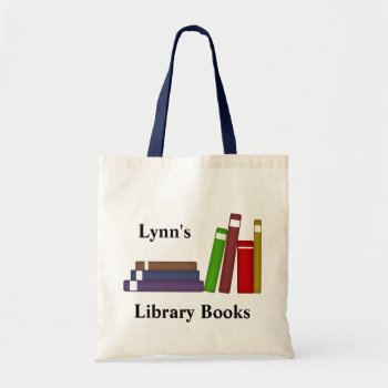 Library Book Bag (name) by Mousefx at Zazzle