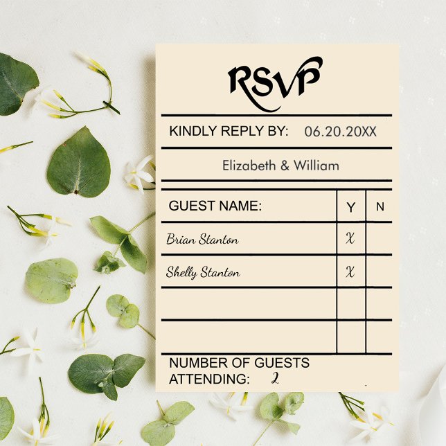 Library Book Card RSVP (Creator Uploaded)