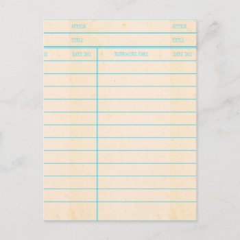 Library Book Date Due Card by EndlessVintage at Zazzle