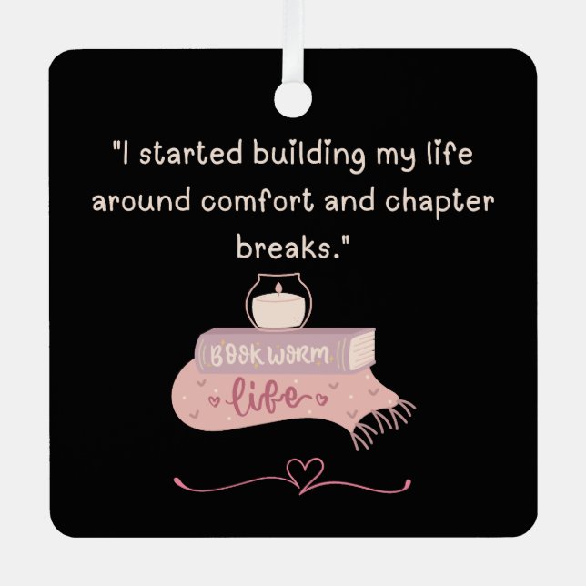 Library Book Lover Ornament (Front)