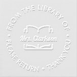Library Book Please Return Stamp Custom Embosser<br><div class="desc">Add an elegant touch to your mails with custom embossers. Designed by ©Berry Berry Sweet,  Modern Stationery and Personalized Gifts. Visit our website at www.berryberrysweet.com to see our complete product lines.</div>