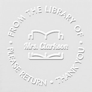 Library Book Please Return Stamp Custom Embosser