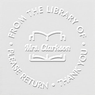 Custom Library Book Embosser - Initials – Stampful