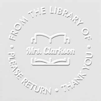 Library Book Please Return Stamp Custom Embosser
