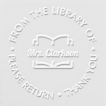 Library Book Please Return Stamp Custom Embosser