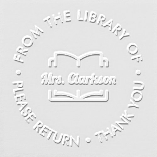 Library Book Please Return Stamp Custom Embosser