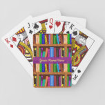 Library Book Shelf Pattern For Readers Custom Playing Cards at Zazzle