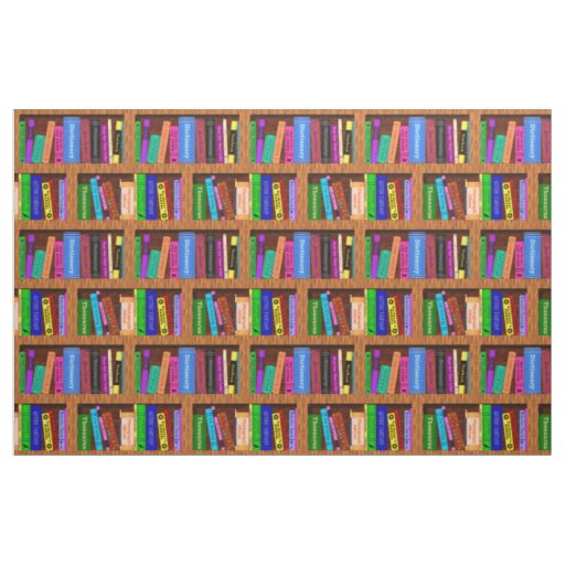 Library Book Shelf Pattern for Readers Fabric