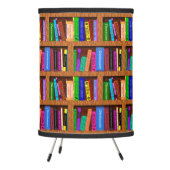 Library Book Shelf Pattern for Readers Tripod Lamp (Left)