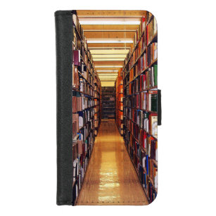 Library Book Shelves iPhone 8/7 Wallet Case