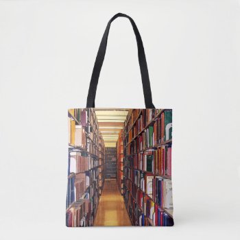 Library Book Shelves Tote Bag by Bebops at Zazzle
