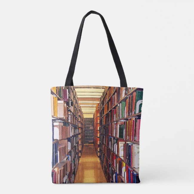 Library Book Shelves Tote Bag