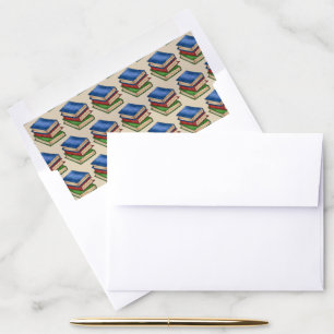 Library Book Stack Teacher Librarian Education Envelope Liner