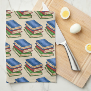 Library Book Stack Teacher Librarian Educator Gift Kitchen Towel