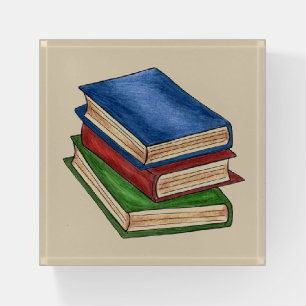 Library Book Stack Teacher Librarian Educator Gift Paperweight