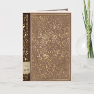 Library Book with Folded Notes Literary Wedding