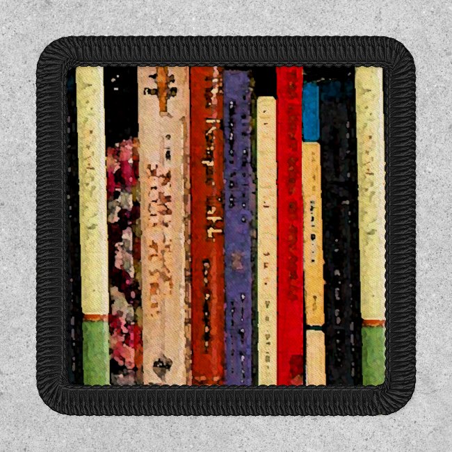 Library Books Abstract Patch