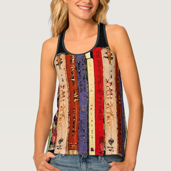 Library Books Abstract Pattern Tank Top