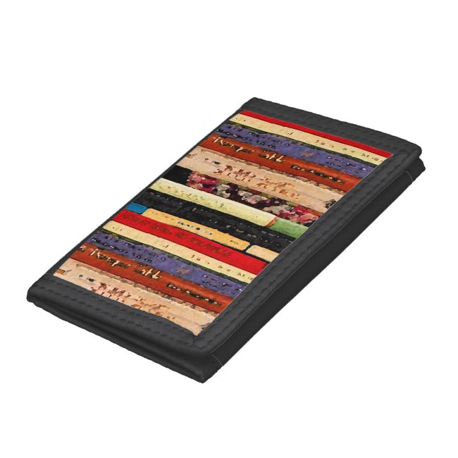Library Books Abstract Pattern Wallet