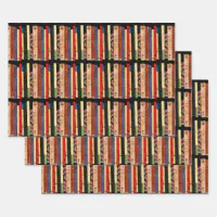 Bookshelf Books Library Bookworm Reading Pattern Wrapping Paper by