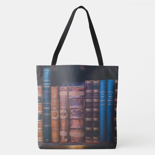 library books All-Over-Print Tote Bag, Large Bag (Front)