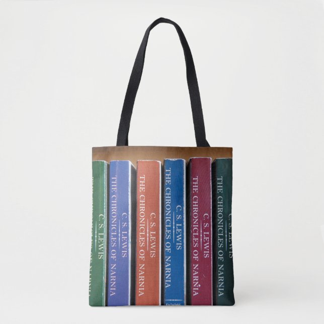 Library Books All-Over-Print Tote Bag, Medium Bag (Front)