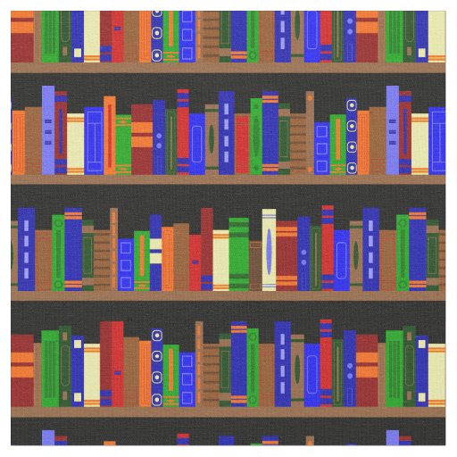 library books bookshelf  librarian fabric