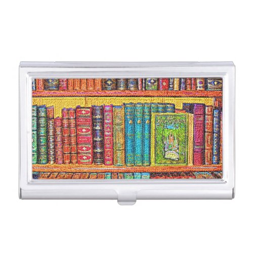 Library Books Business Card Holder