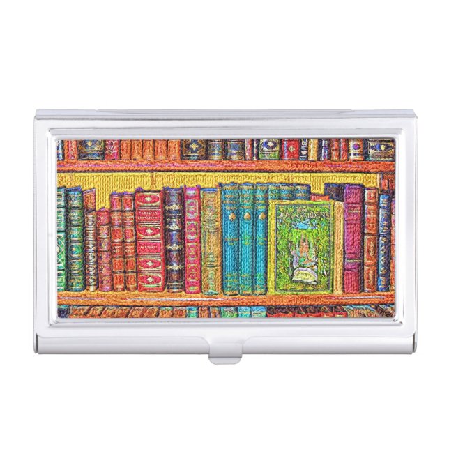 Library Books Business Card Holder (Front)