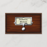 Library Books Catalog Writer Author Librarian Wood Business Card