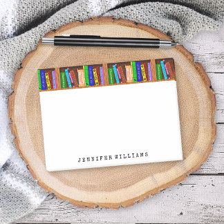 Library Books English Teacher Writer Personalized Post-it Notes