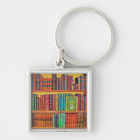Library Books Keychain